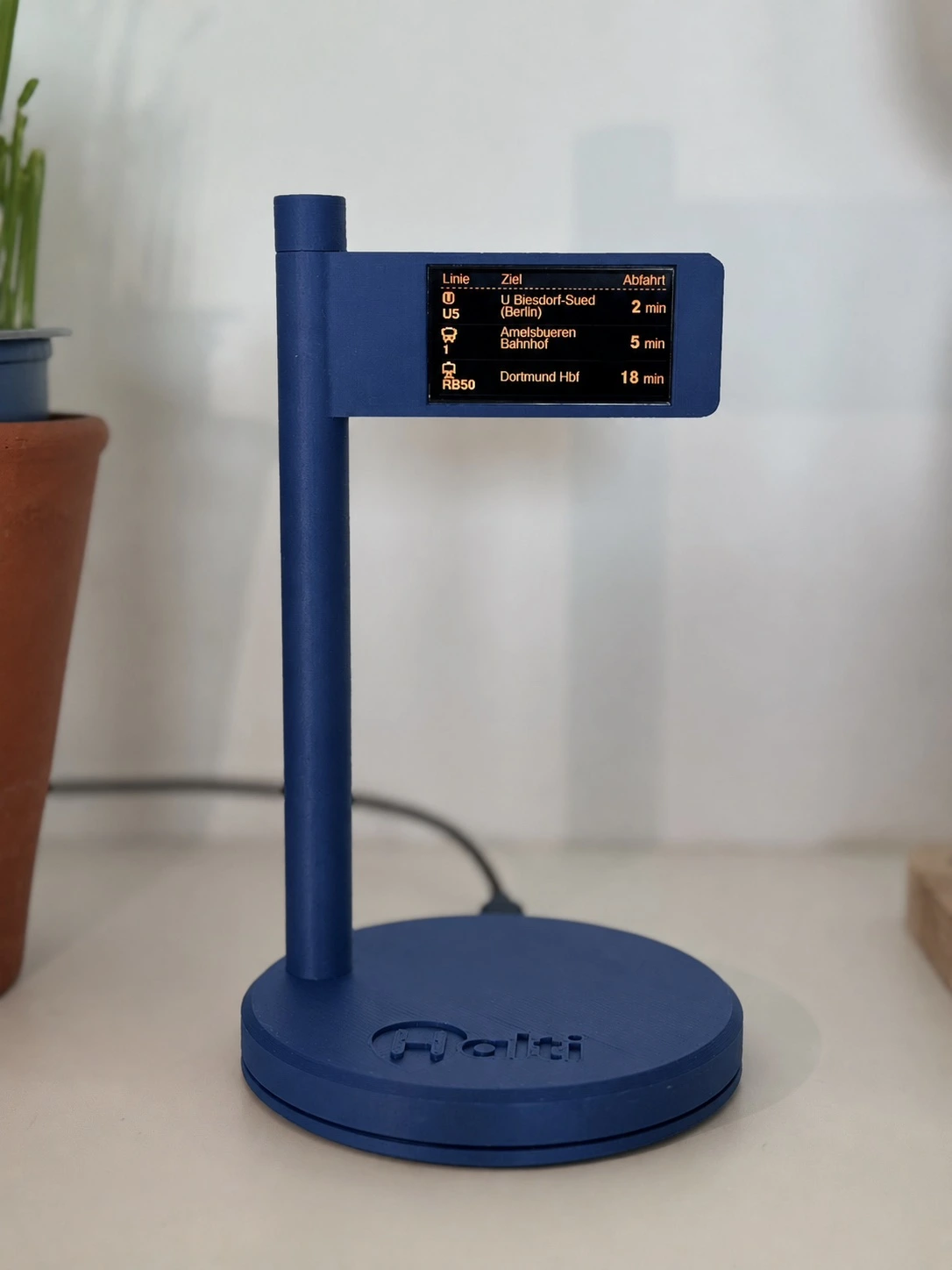 HaltiDisplay in Marine Blau
