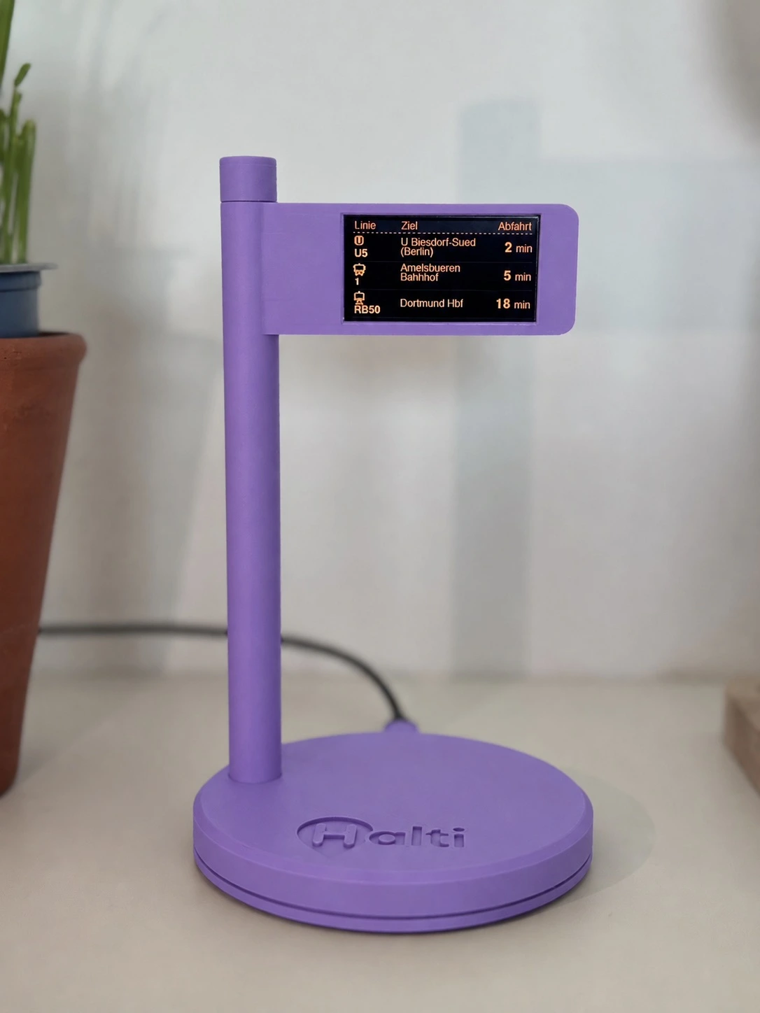 HaltiDisplay in Lila